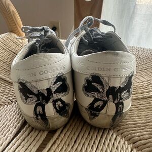 Golden Goose Superstar Classic Sneaker with Hand painted bow